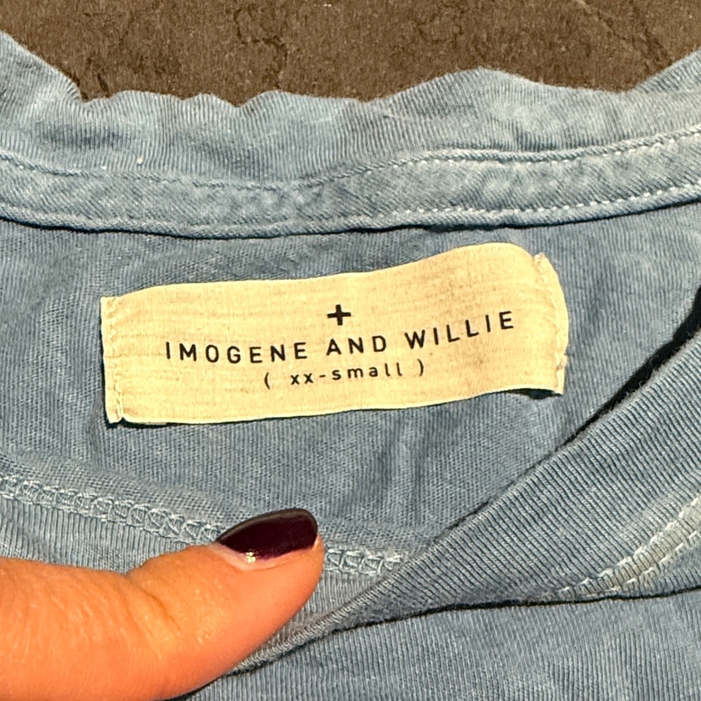 imogene + willie Light Blue Heart Tee - Picture 2 of 5